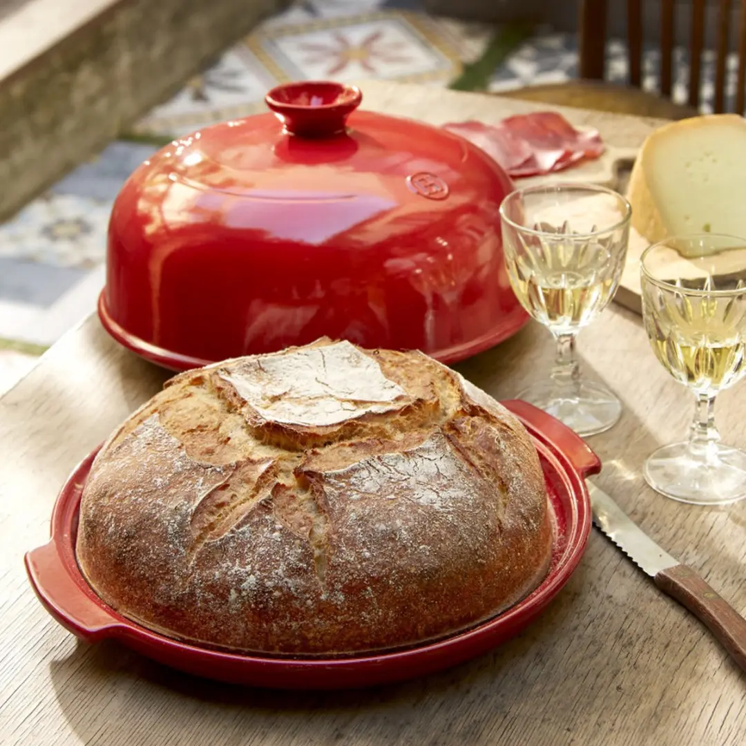 Emile Henry Grand Cru Broodbakbol 28cm - Rood