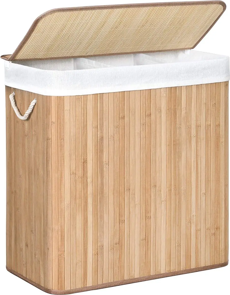 Songmics Wasmand 3 Secties 150L Opvouwbaar