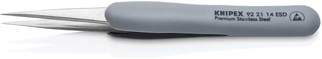 Knipex 92 21 14 ESD Precisiepincet 130mm - Kleurloos