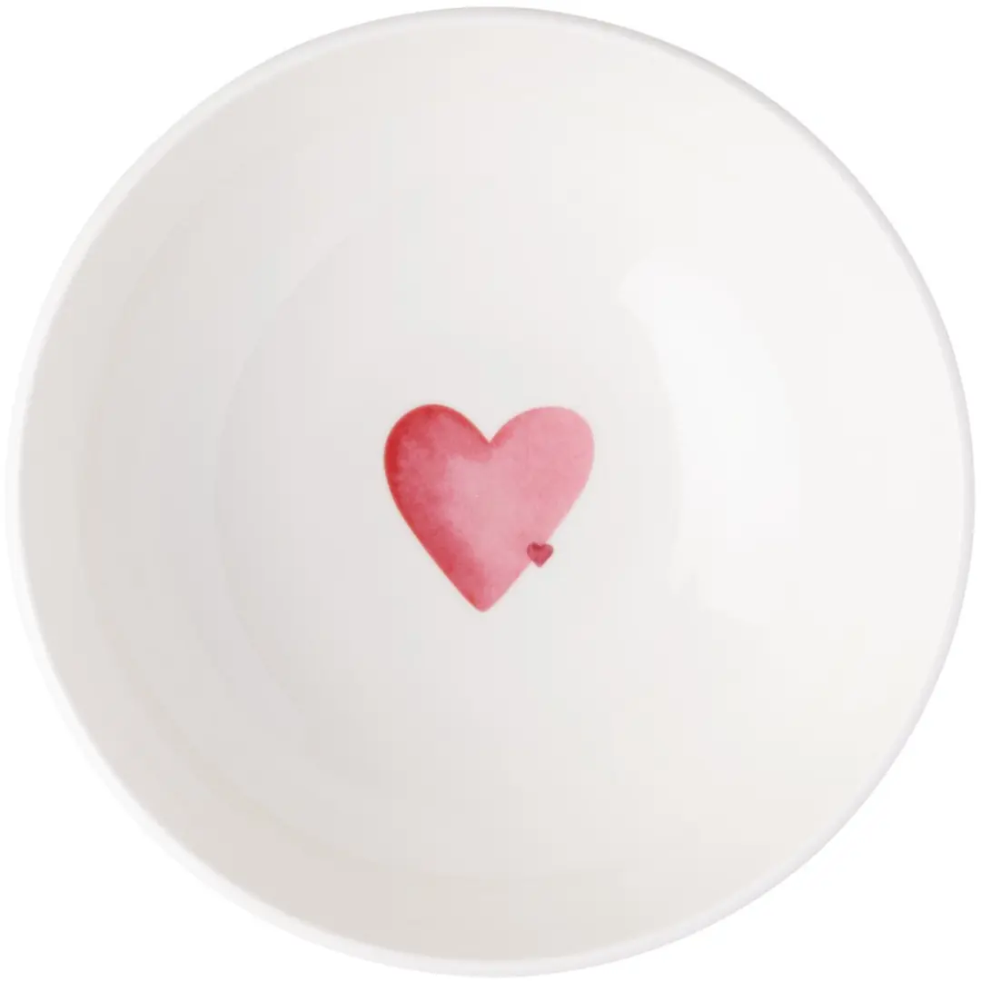 Villeroy & Boch Müslischaal Sending Love With Love - 16,9 cm - Wit-rood