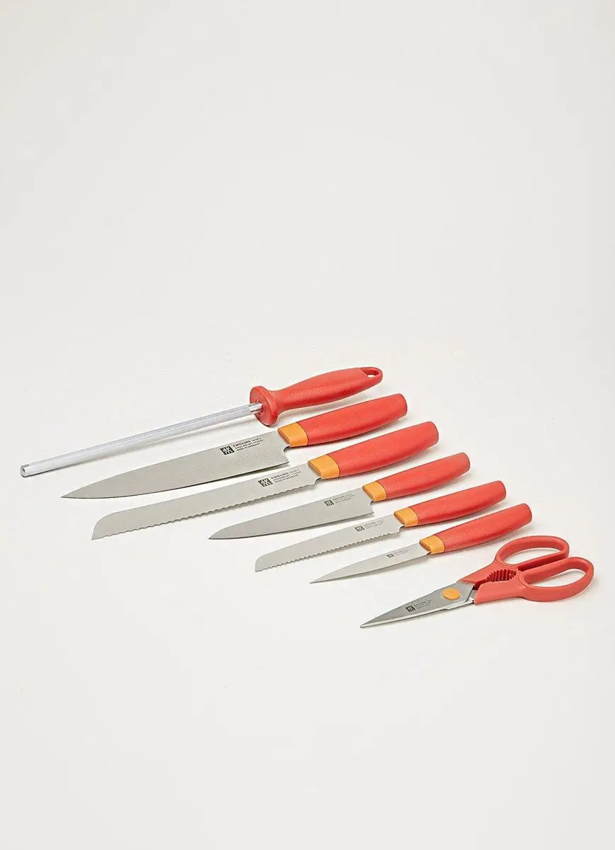 Zwilling Now Messenblok 8-delig - 5 Messen & Schaar - Granada Rood