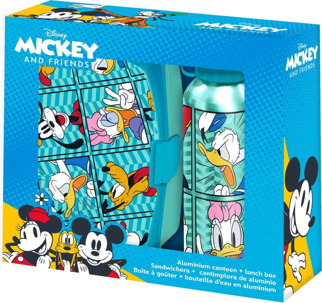 Disney Mickey And Friends Lunchset Aluminium - 2-delig Groen