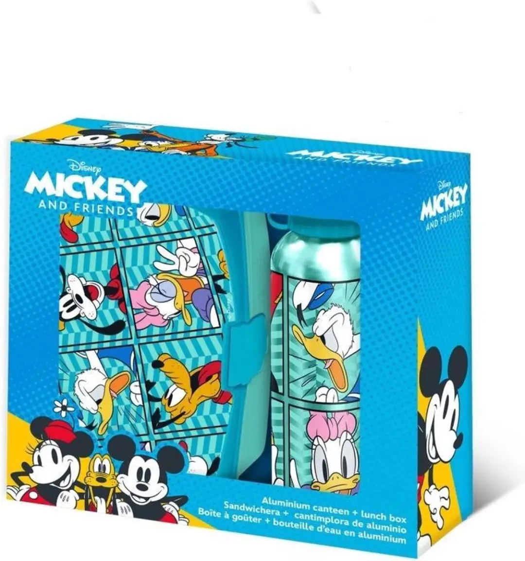Disney Mickey And Friends Lunchset Aluminium - 2-delig Groen