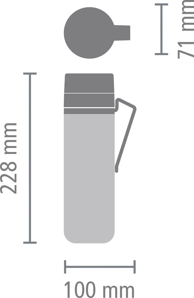 Brabantia Make & Take Thermosfles 500ml - Light Grey