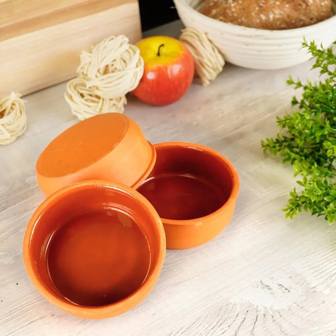 Excellent Houseware Ovenschaal 12cm - 3 Stuks - Bruin