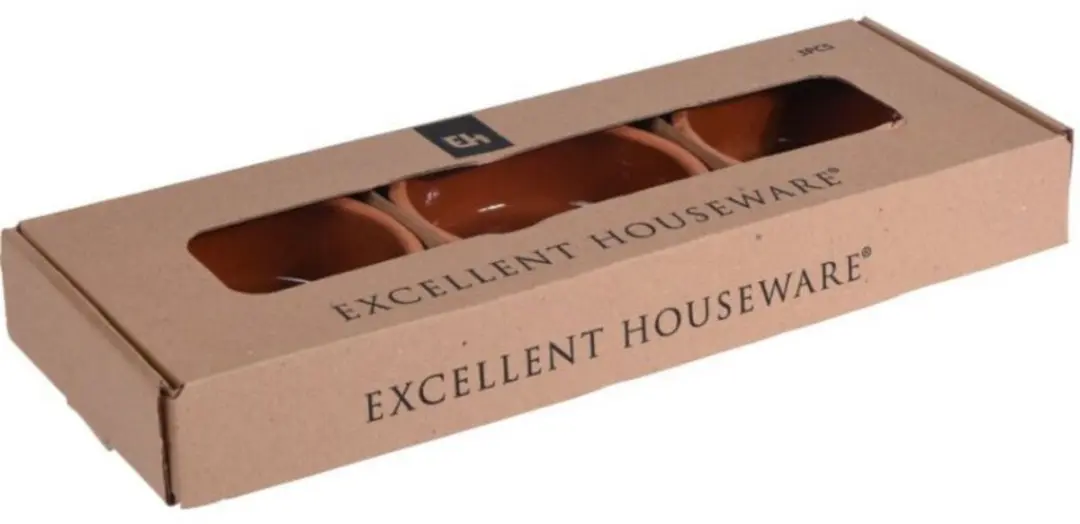 Excellent Houseware Ovenschaal 12cm - 3 Stuks - Bruin - afbeelding 6 van 6