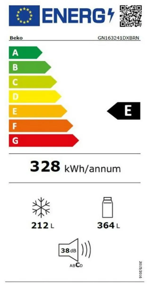 Beko GN163241DXBRN Amerikaanse Koelkast 576L - NoFrost - Zwart
