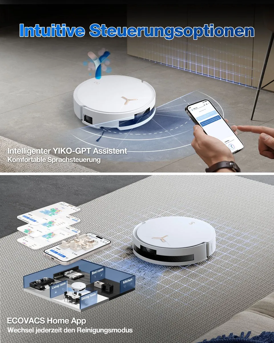 Ecovacs Deebot T50 Max Pro Omni Robotstofzuiger - 18.500 Pa - Wit - afbeelding 6 van 6