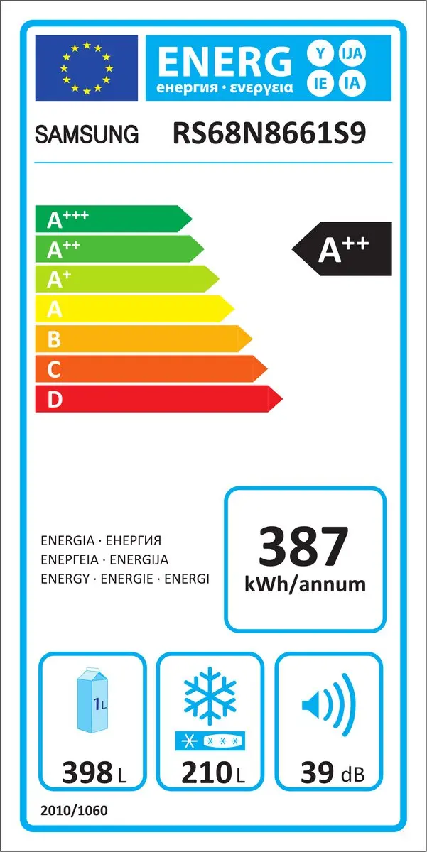 Samsung RS68N8661S9 Amerikaanse Koelkast - 655L Vriesvak 226L - afbeelding 2 van 6