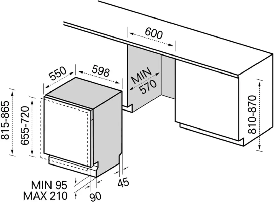 Midea MID60S120-HR Inbouwvaatwasser 12 Couverts - RVS - 49 dB