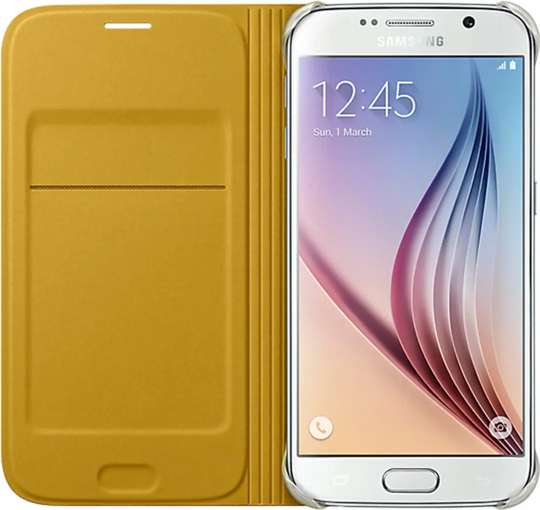 Samsung Galaxy S6 Flip Wallet Hoes - Geel EF-WG920BYEGWW