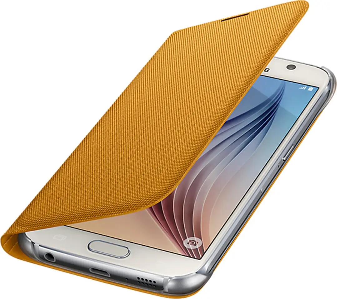 Samsung Galaxy S6 Flip Wallet Hoes - Geel EF-WG920BYEGWW