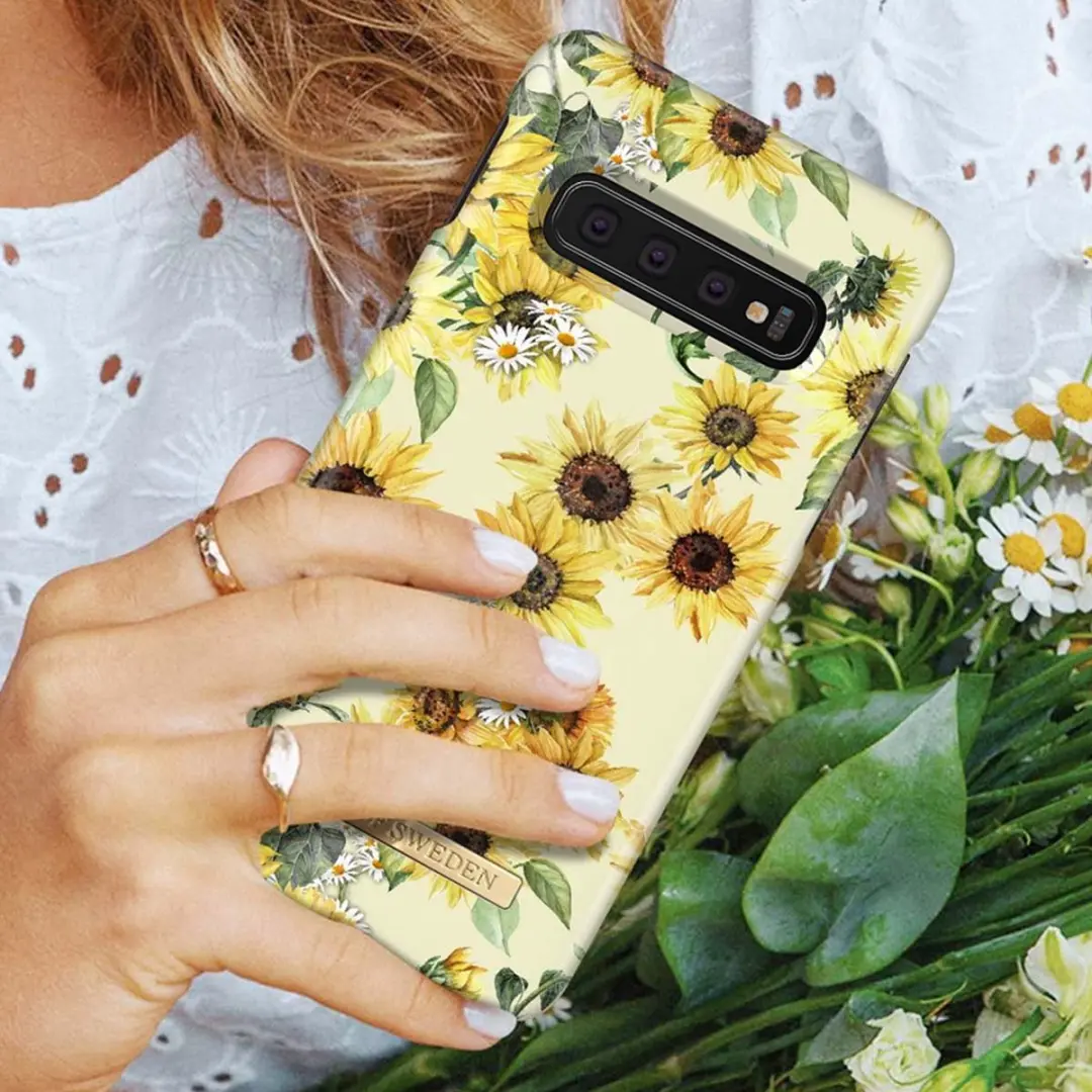iDeal of Sweden Samsung Galaxy S10 Hoesje Sunflower Lemonade - Geel