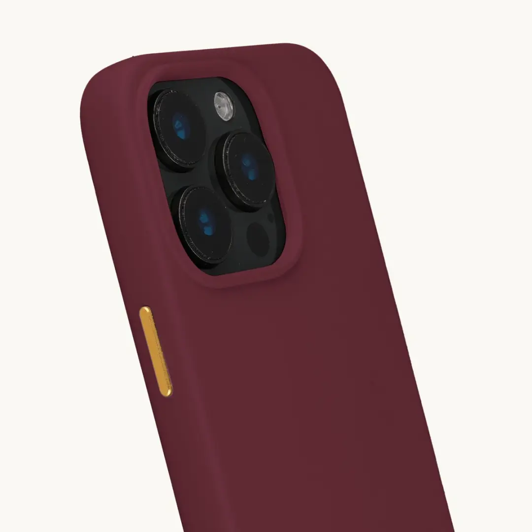 Selencia Hoesje iPhone 15 Pro Rivièra - Bold Burgundy - MagSafe