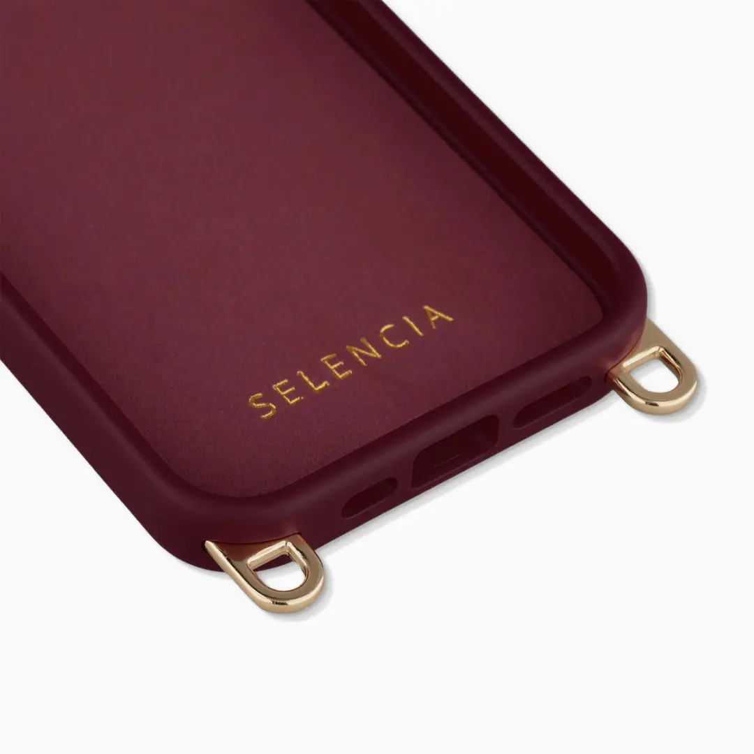 Selencia Hoesje iPhone 15 Pro Rivièra - Bold Burgundy - MagSafe - afbeelding 6 van 6