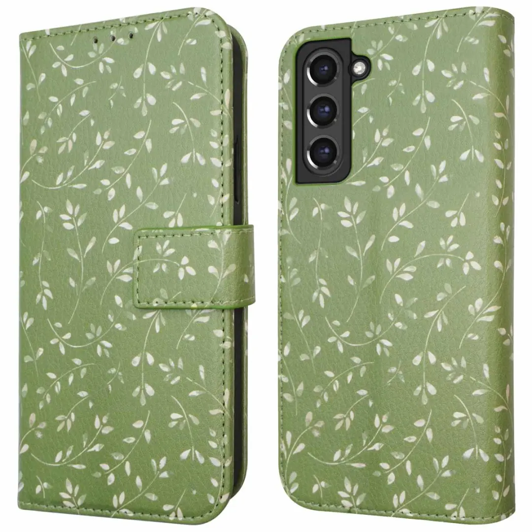 Imoshion Hoesje Samsung Galaxy S21 FE Green Flowers