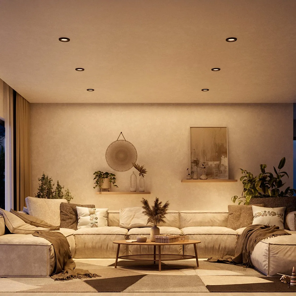 Philips Hue Peridot Inbouwspots 3 Stuks - Zwart