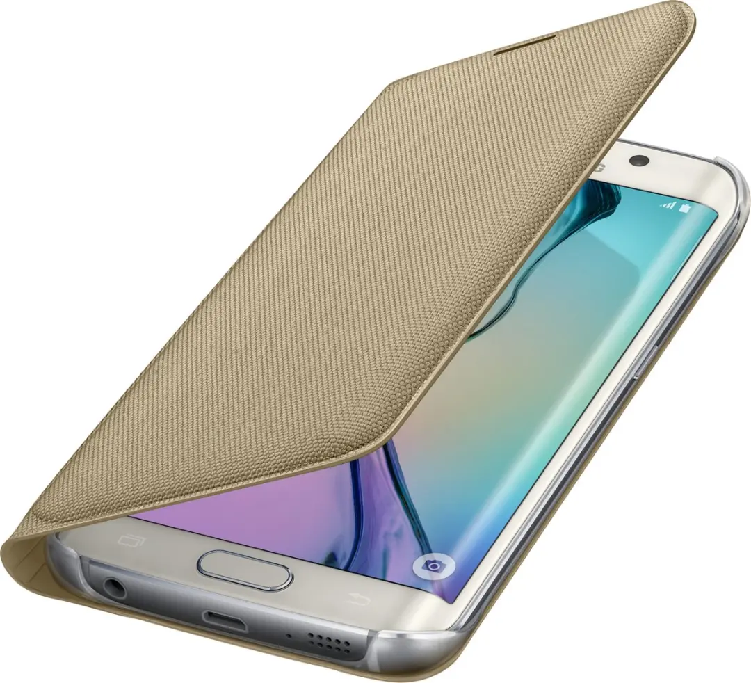 Samsung Galaxy S6 Edge Flip Wallet Hoes - Goud EF-WG925BFEGWW