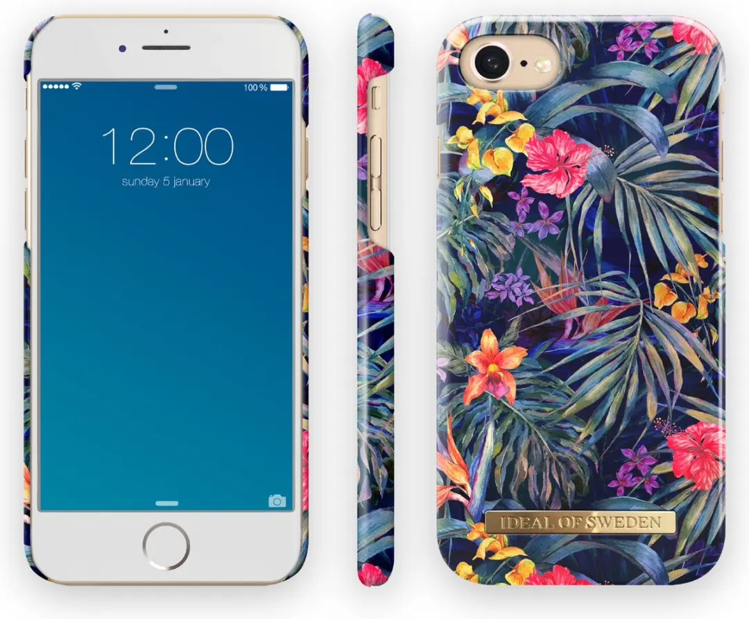 iDeal of Sweden iPhone 7/8 Back Case - Mysterious Jungle - Zwart