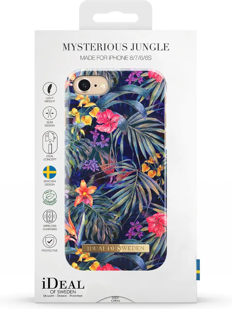 iDeal of Sweden iPhone 7/8 Back Case - Mysterious Jungle - Zwart