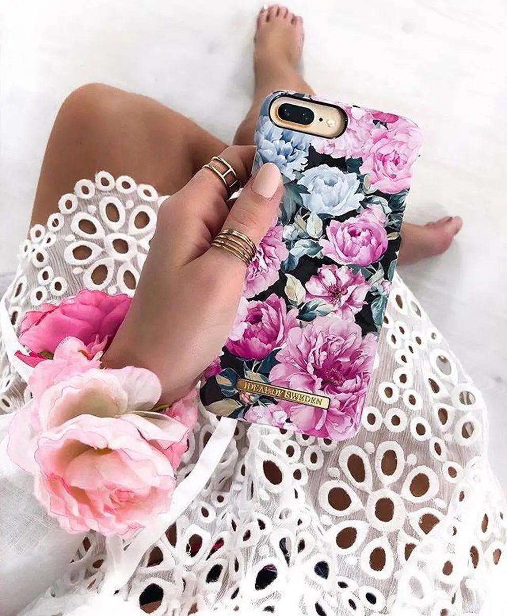 iDeal of Sweden iPhone 8/7/6 Back Case Peony Garden - Roze - afbeelding 6 van 6
