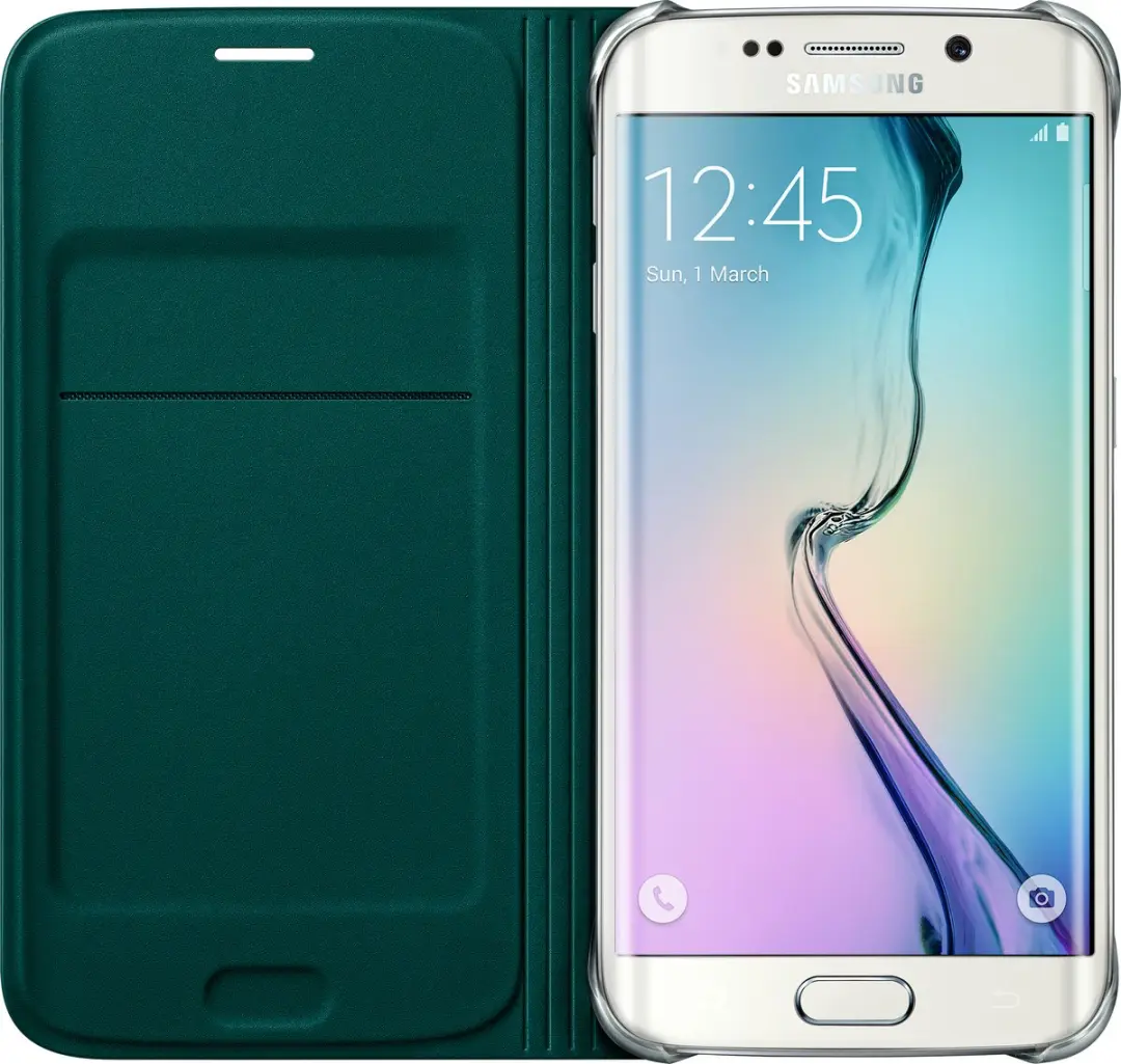 Samsung Galaxy S6 Edge Flip Wallet Hoes - Groen