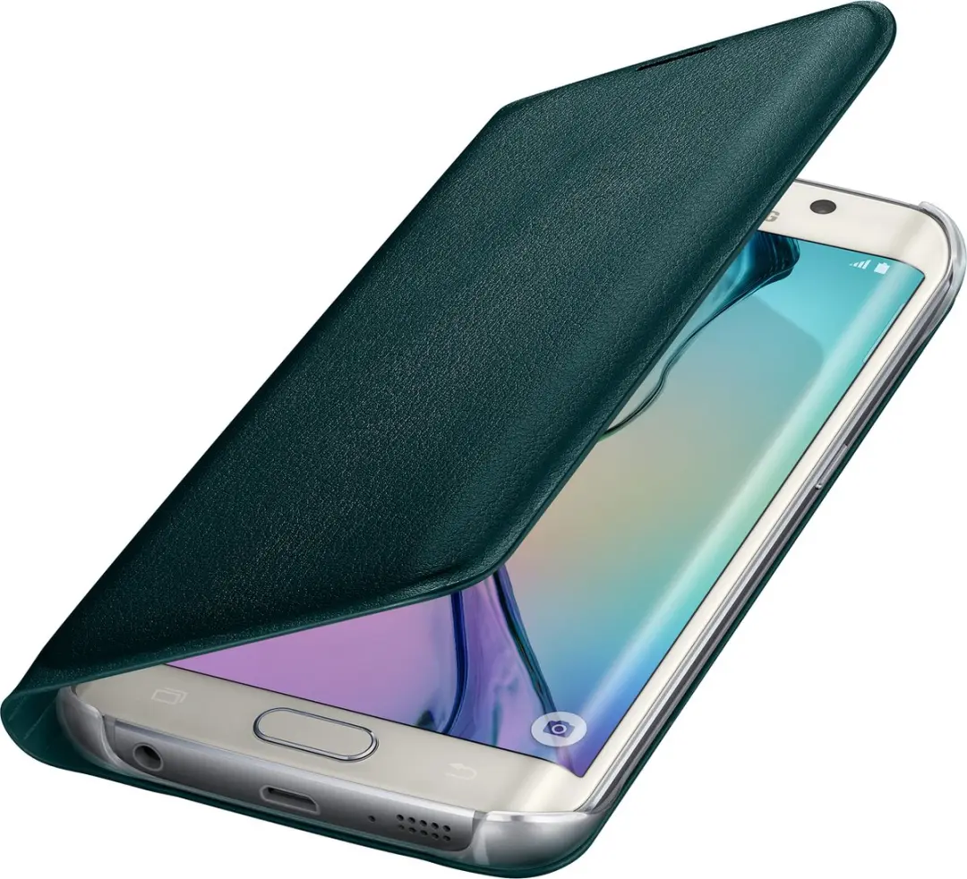 Samsung Galaxy S6 Edge Flip Wallet Hoes - Groen