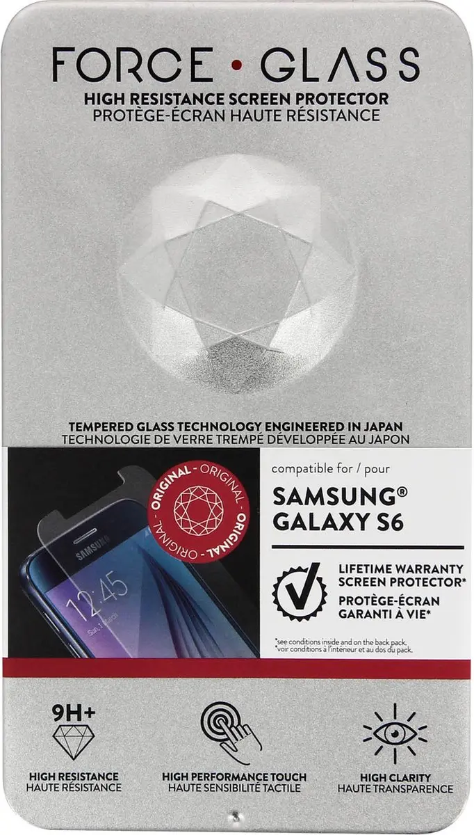 Bigben Force Glass Original Samsung Galaxy S6 - Glas Screen Protector