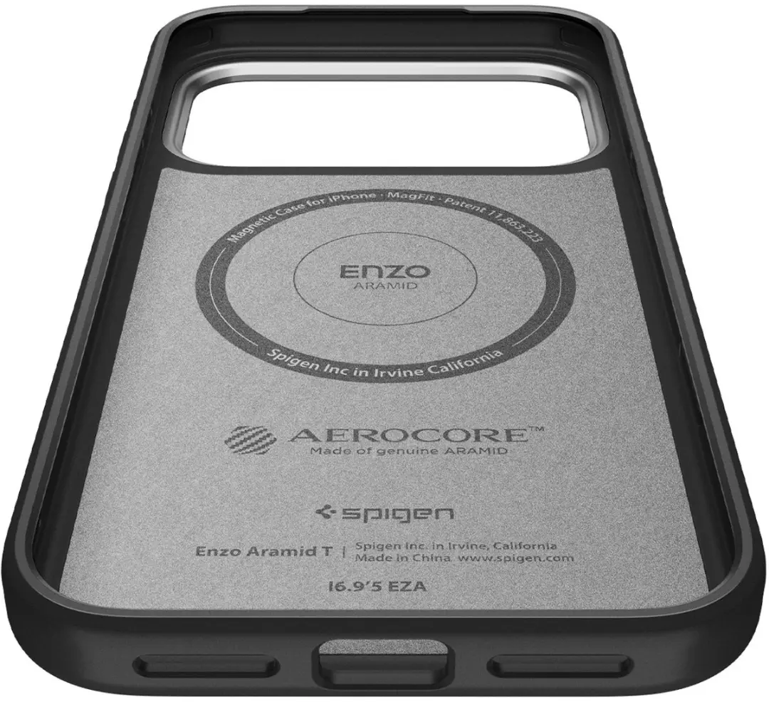 Spigen Enzo Aramid iPhone 17 Pro Max Hoes - MagSafe - Zwart