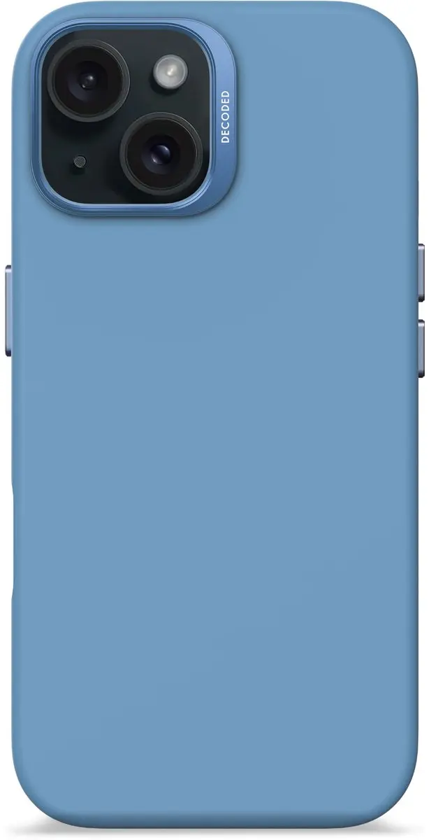 Decoded Siliconen Hoesje iPhone 13/14/15 - Air Blauw - Antibacterieel