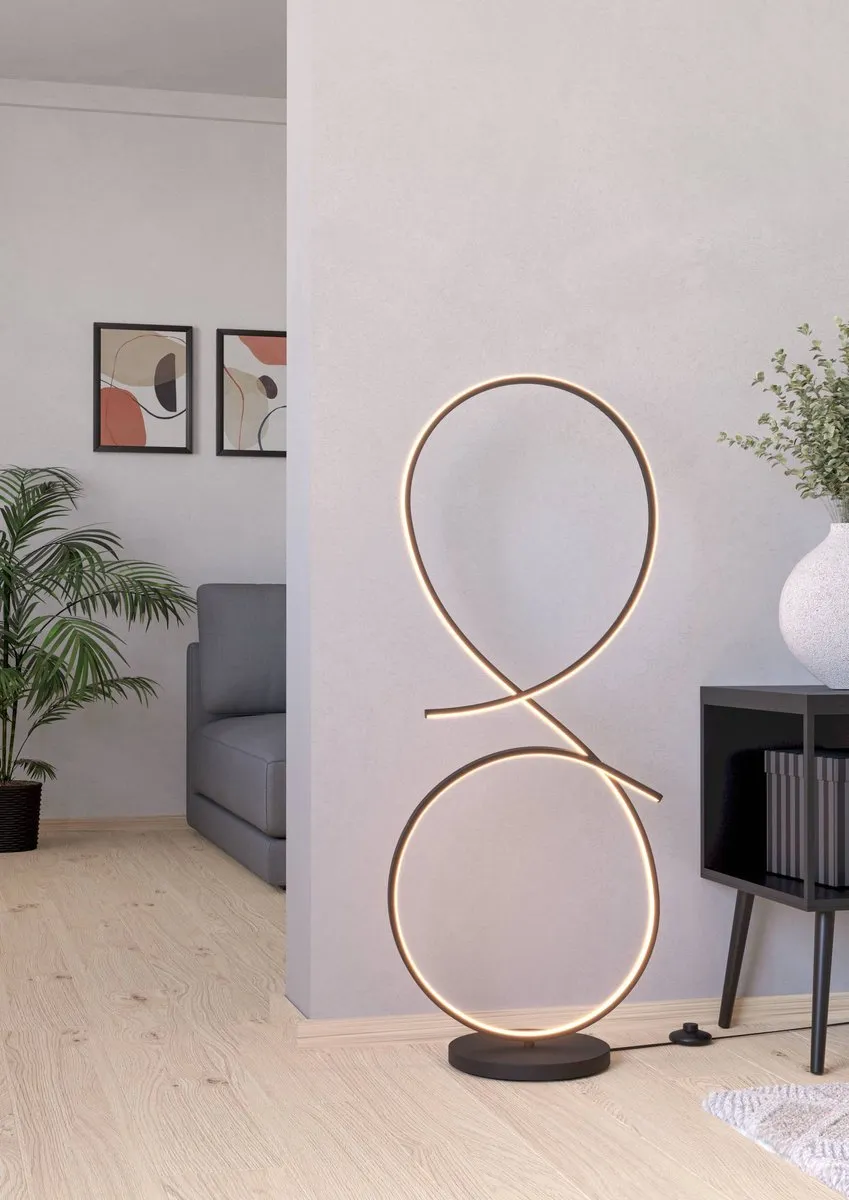 Eglo Serpins Vloerlamp LED 107cm - Zwart/Wit - afbeelding 6 van 6