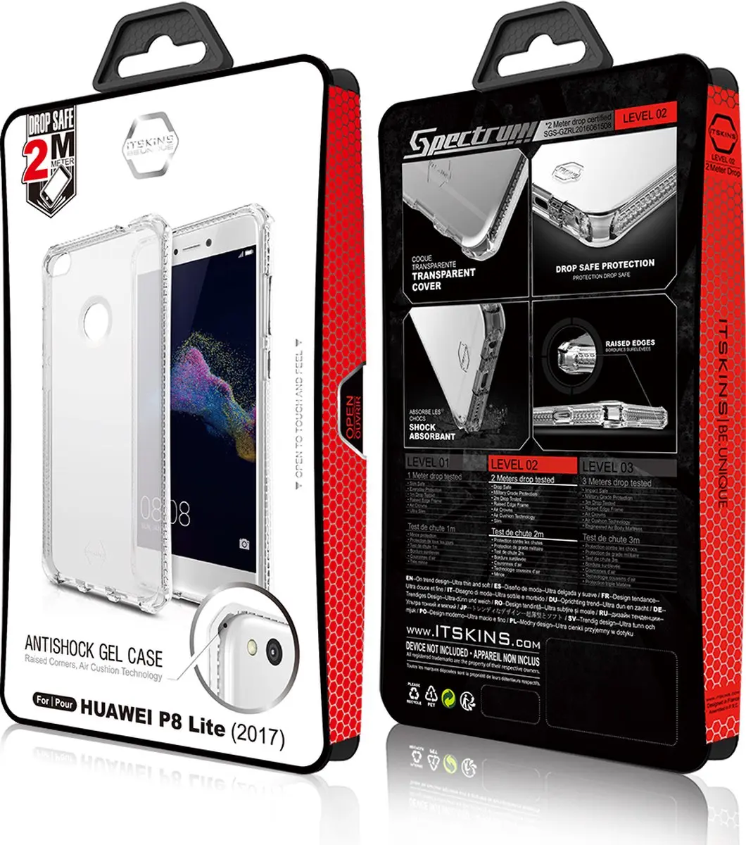 Itskins Spectrum Series Hoesje Huawei P8 Lite 2017 - Transparant