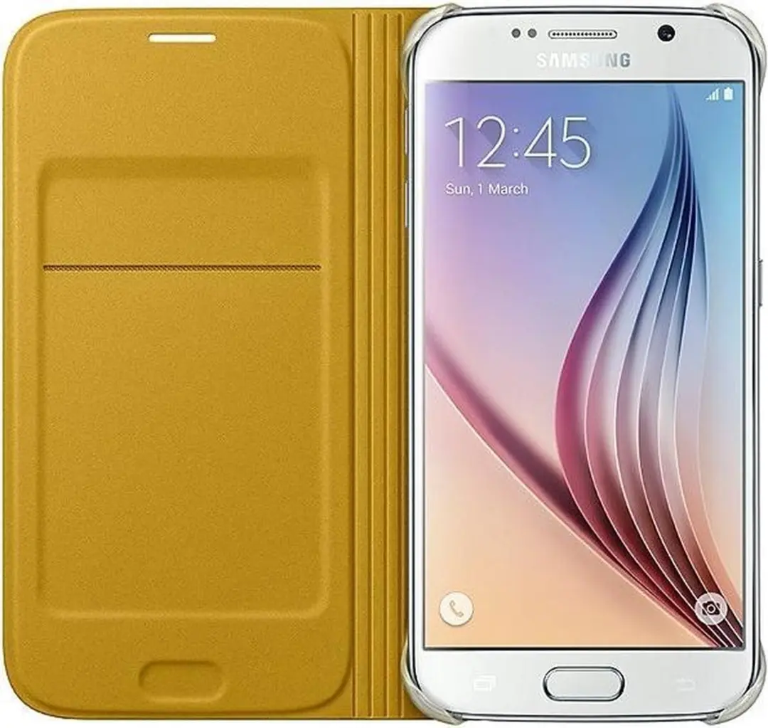 Samsung Flip Wallet Galaxy S6 - Geel