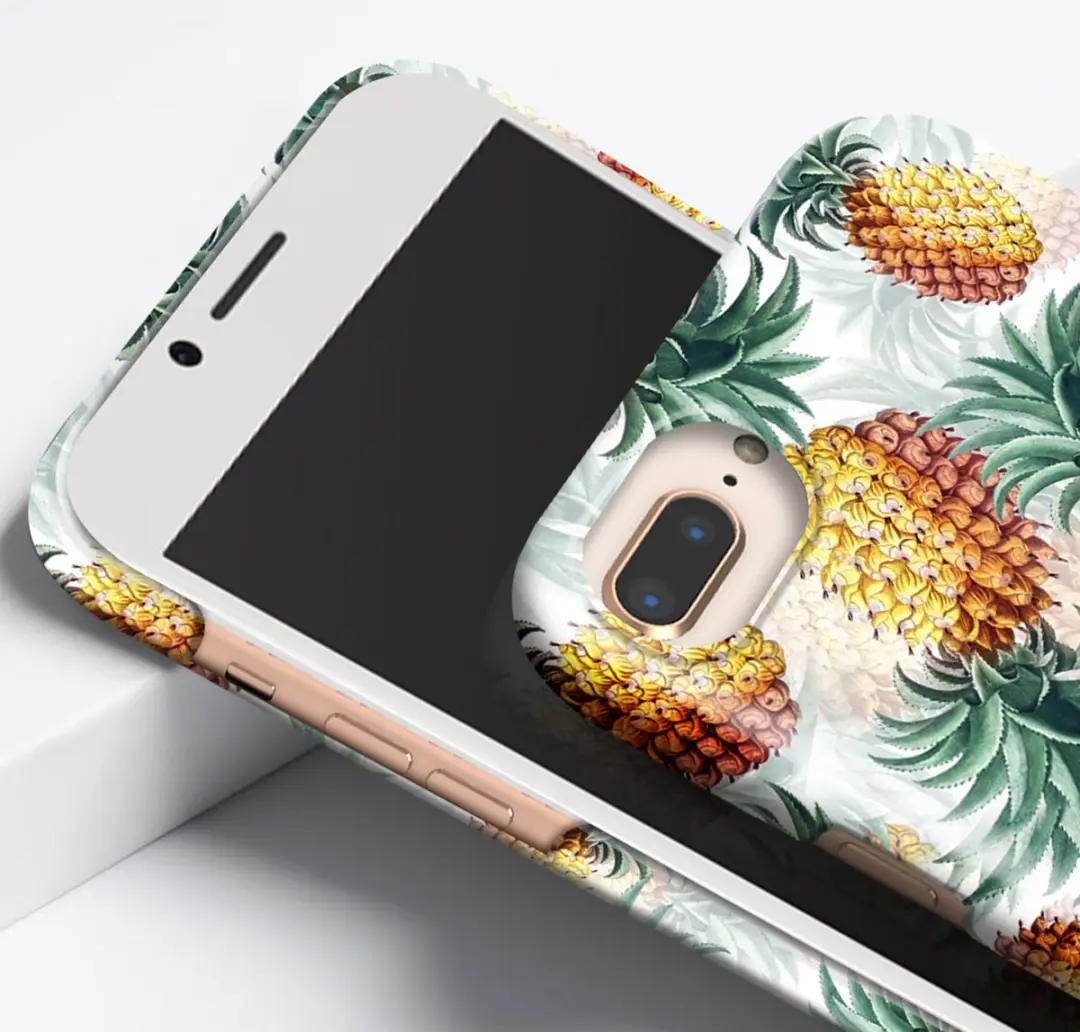 iDeal of Sweden iPhone 8+/7+/6+/6s Pineapple Bonanza Hoesje - Multi - afbeelding 6 van 6