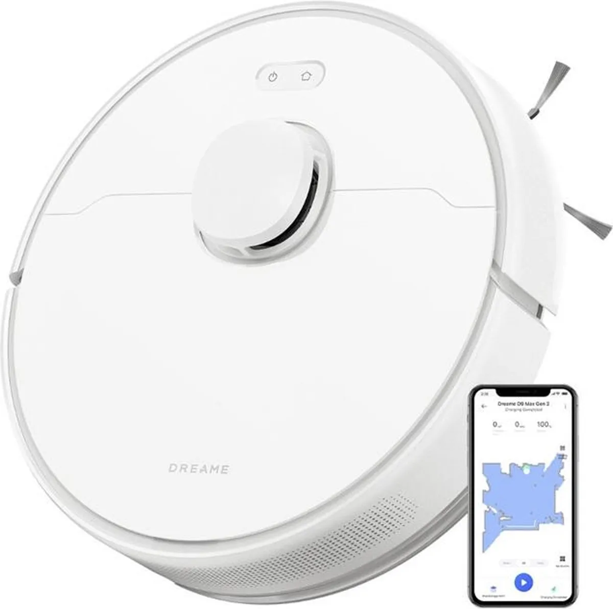 Dreame D9 Max 2nd Gen Robotstofzuiger - 6000 Airwatts Wit