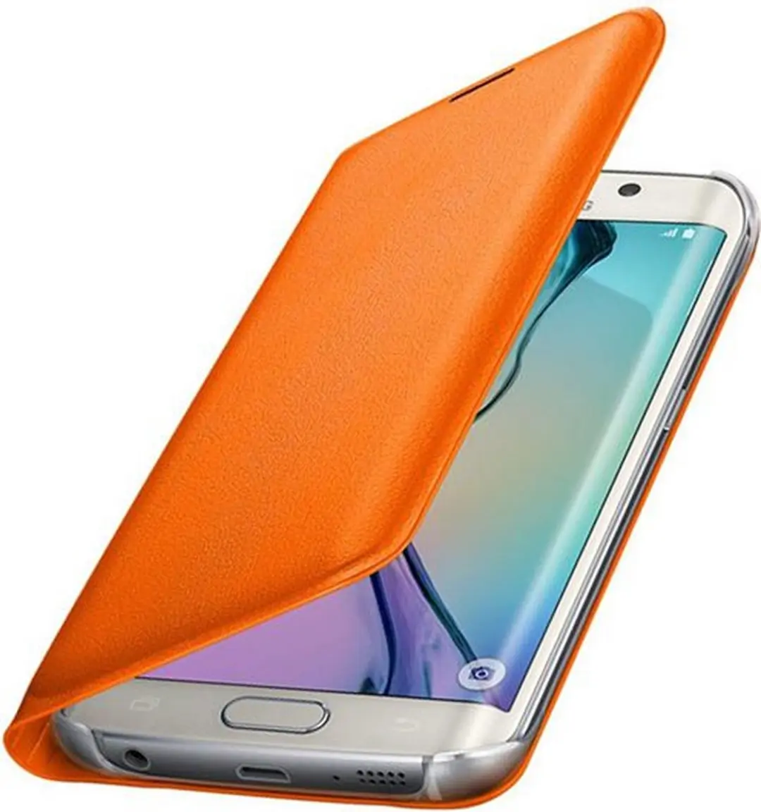 Samsung Galaxy S6 Edge Flip Wallet Hoes - Oranje