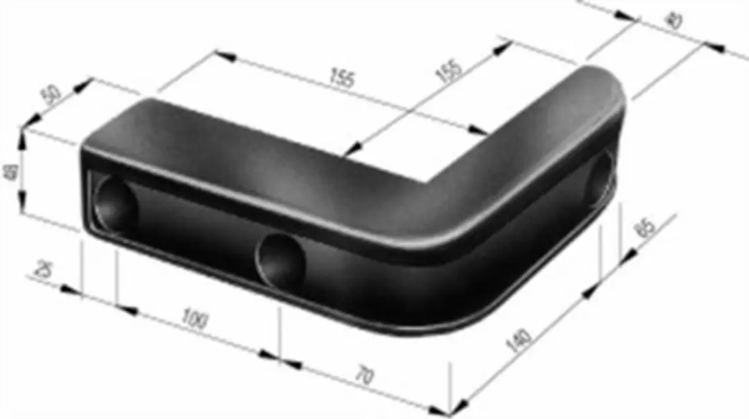 AL-KO Stootrubber Haaks 195/205x48x50mm