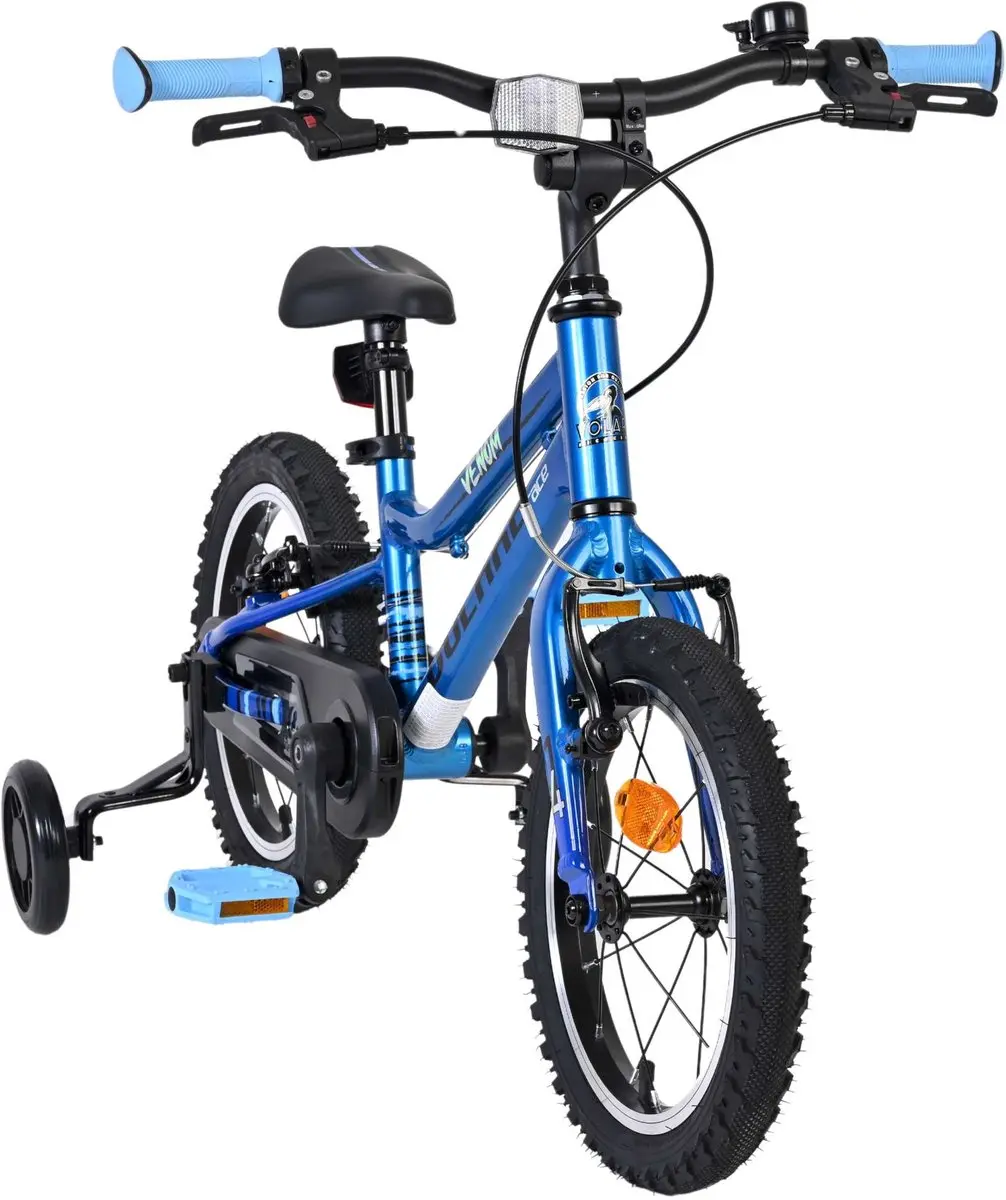 Volare Venom Kinderfiets 14" - Jongens - Blauw - 1 Versnelling