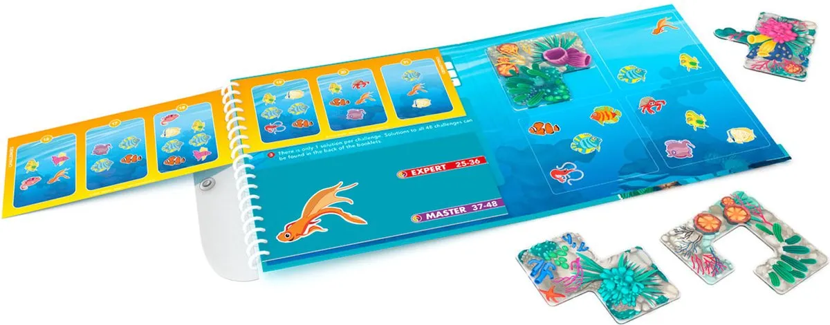 SmartGames Coral Reef SGT 221 Magnetisch Puzzelboek - 48 Opdrachten - Multicolor