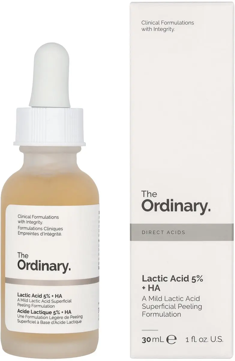 The Ordinary Lactic Acid 5% + HA 2% Gezichtspeeling Serum 30ml