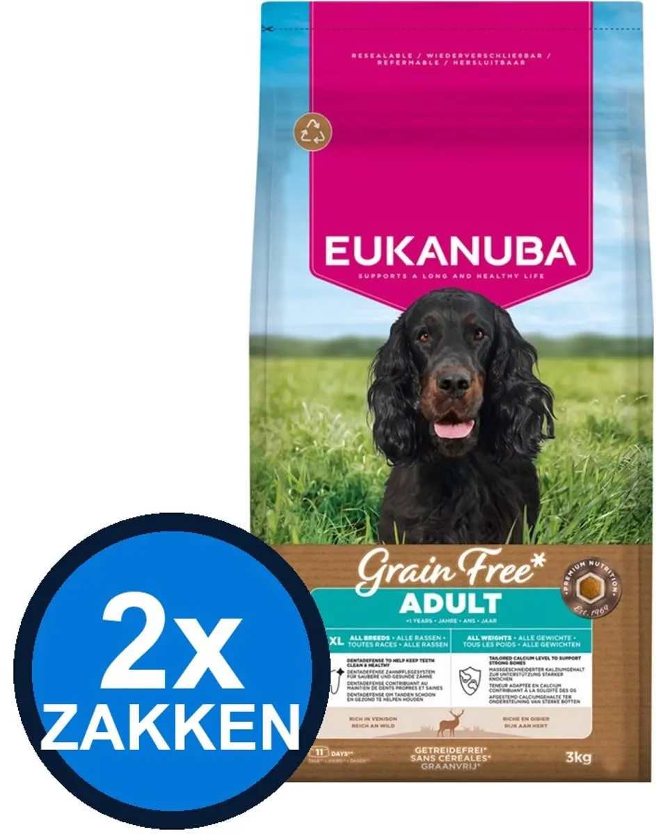 Eukanuba Grain Free Adult All Sizes Hert
