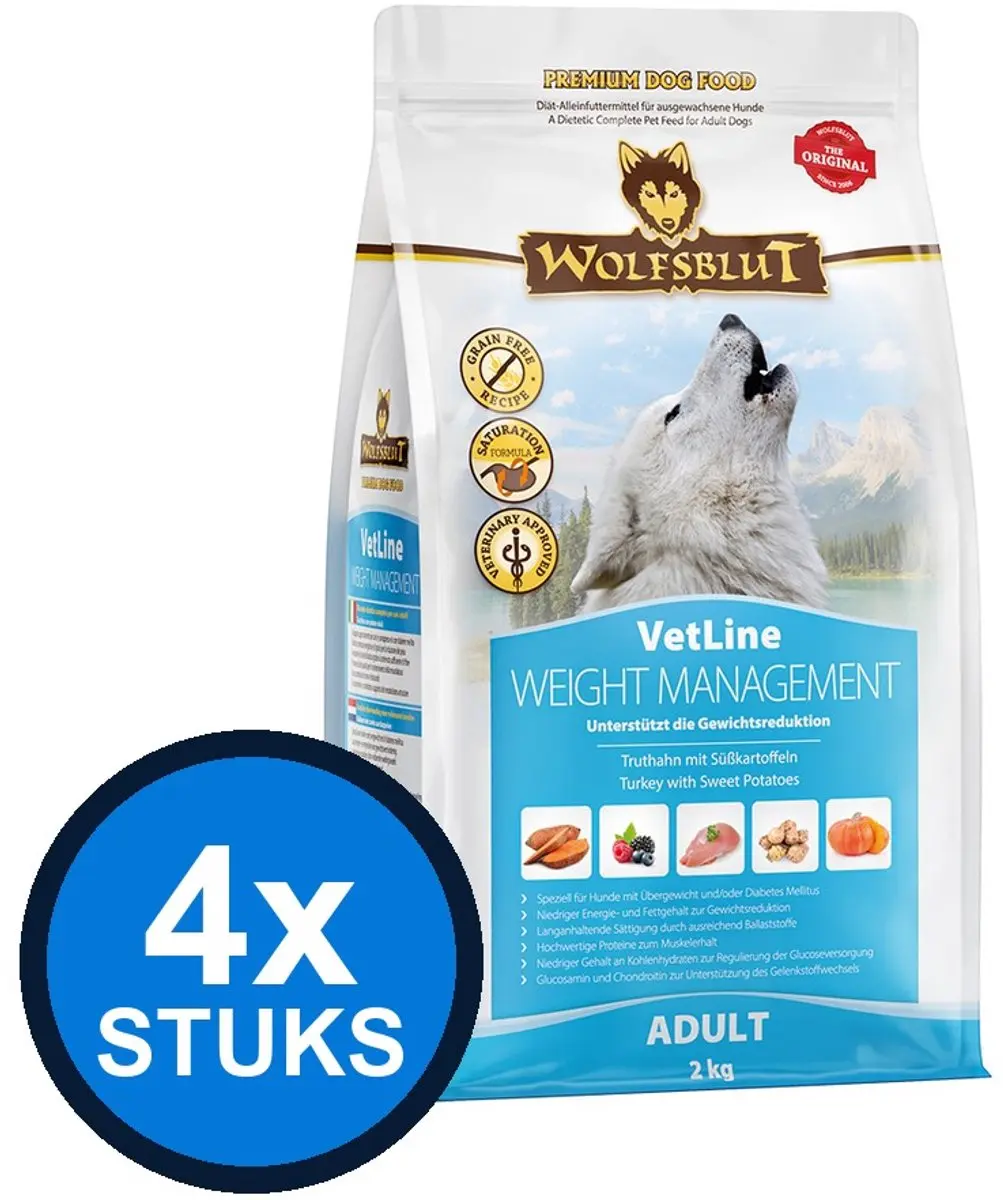 Wolfsblut VetLine Weight Management Hondenvoer Droogvoer 2kg