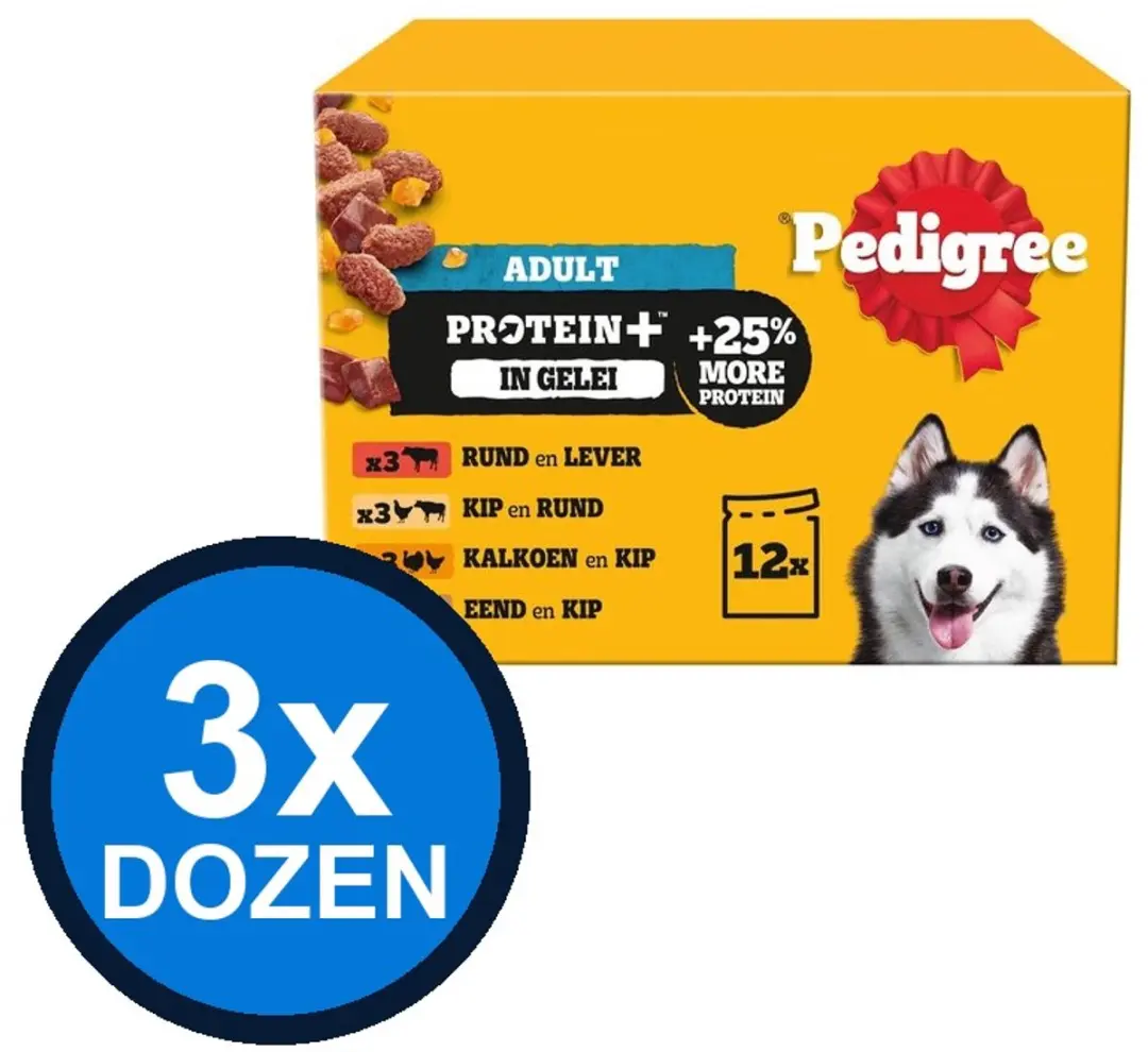 Pedigree Pouch Adult Gelei Protein+ Natvoer