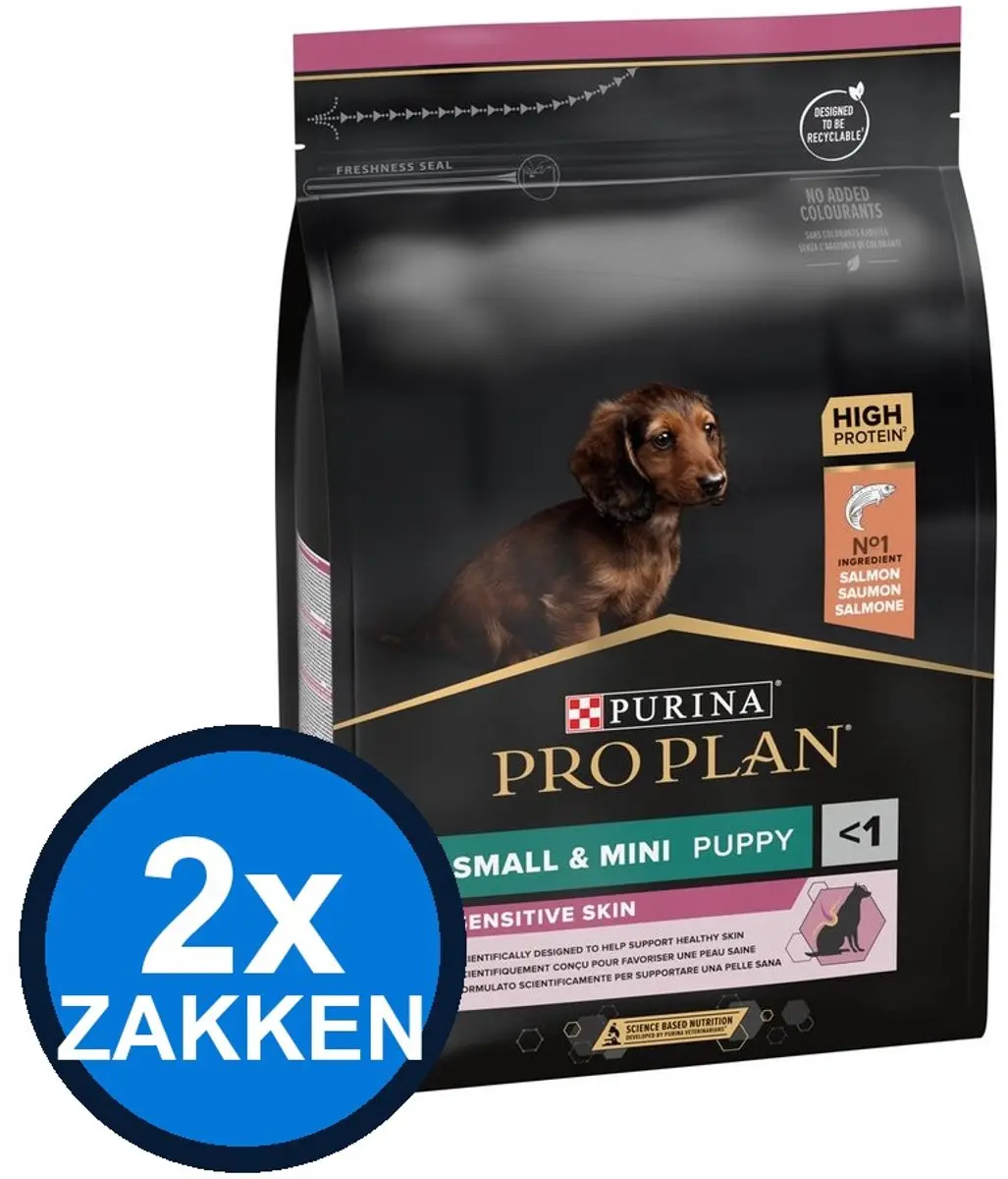 Pro Plan Puppy Small & Mini Sensitive Skin Zalm Droogvoer