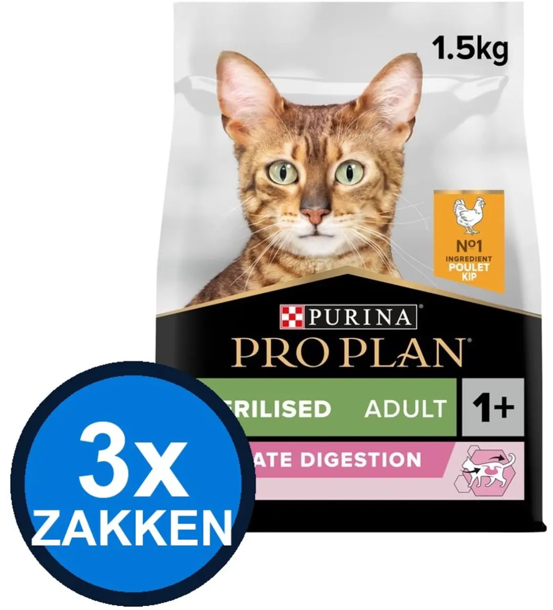 Pro Plan Adult Sterilised Delicate Digestion Kattenvoer Droogvoer 1.5kg