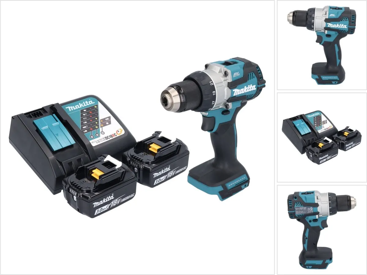 Makita DDF489RF Accuboormachine 18V 73Nm Borstelloos
