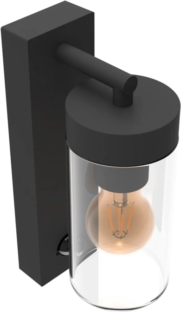 Calex LED Wandlamp Perugia E27 - 3.8W - Zwart - IP44