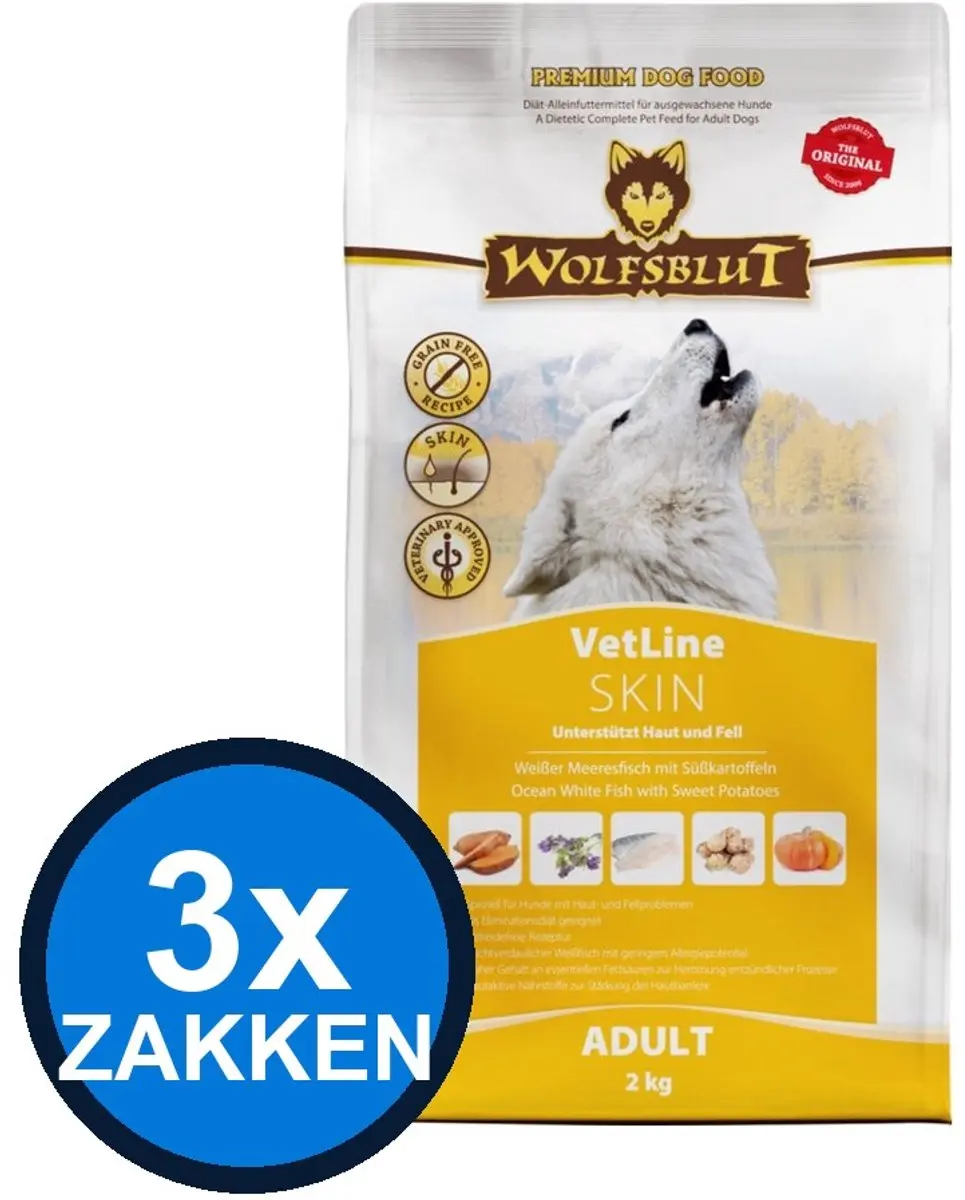 Wolfsblut VetLine Skin Hondenvoer Droogvoer 2kg