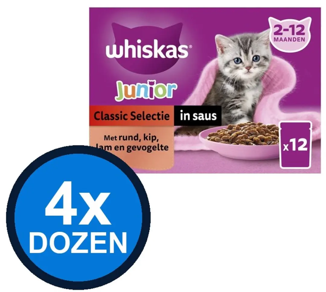 Whiskas Pouch Junior Saus Classic Selectie
