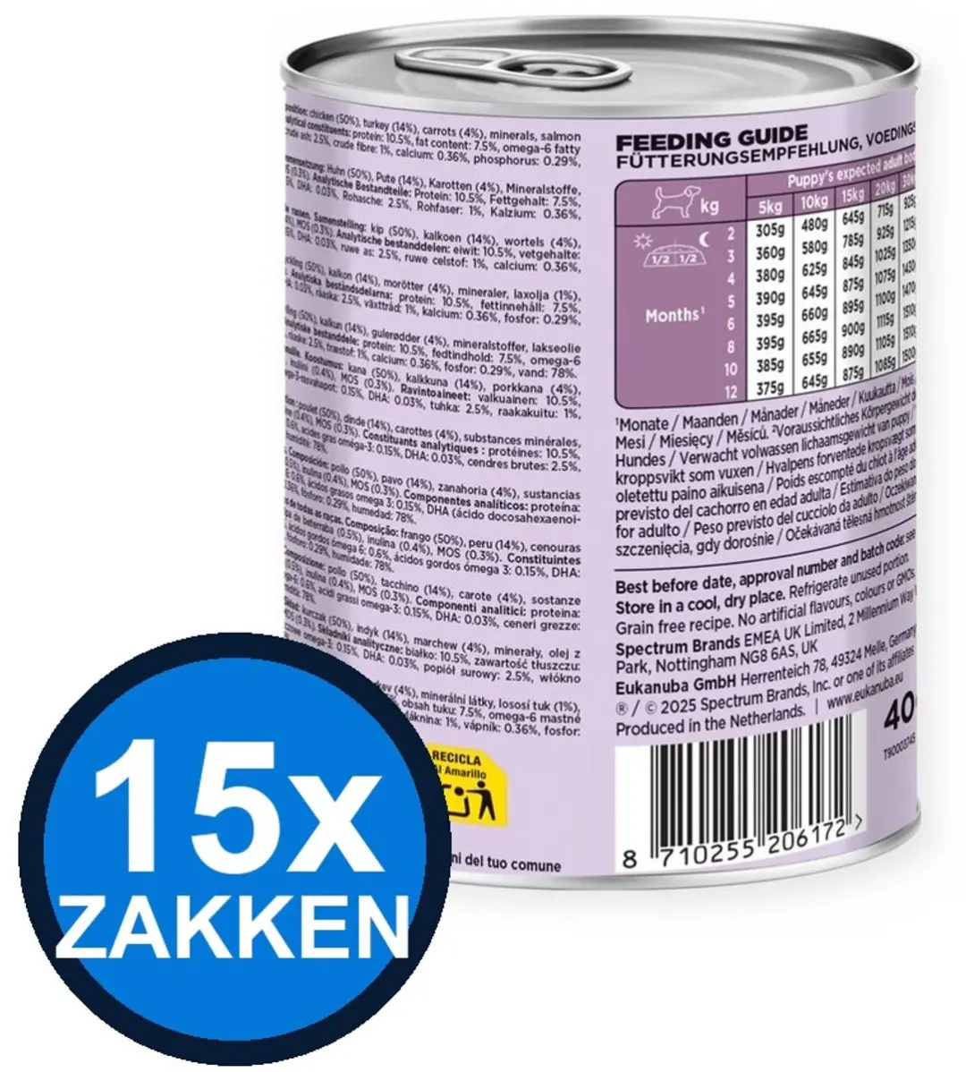 Eukanuba Life Care Natvoer Puppy Kalkoen & Wortel 400g